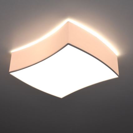 Ceiling light SQUARE 2xE27/60W/230V white