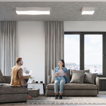 Ceiling light SQUARE 6xE27/60W/230V white
