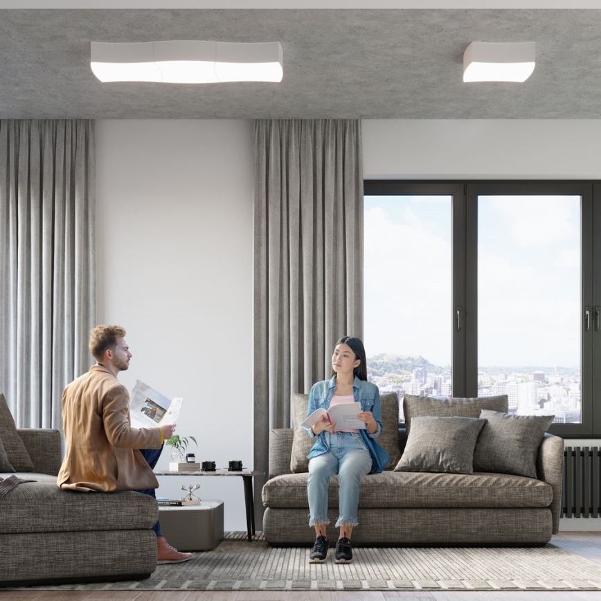 Ceiling light SQUARE 6xE27/60W/230V white