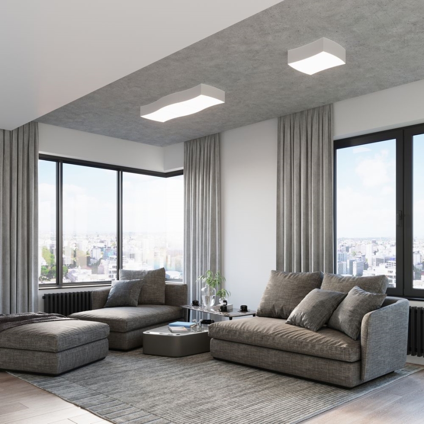 Ceiling light SQUARE 6xE27/60W/230V white