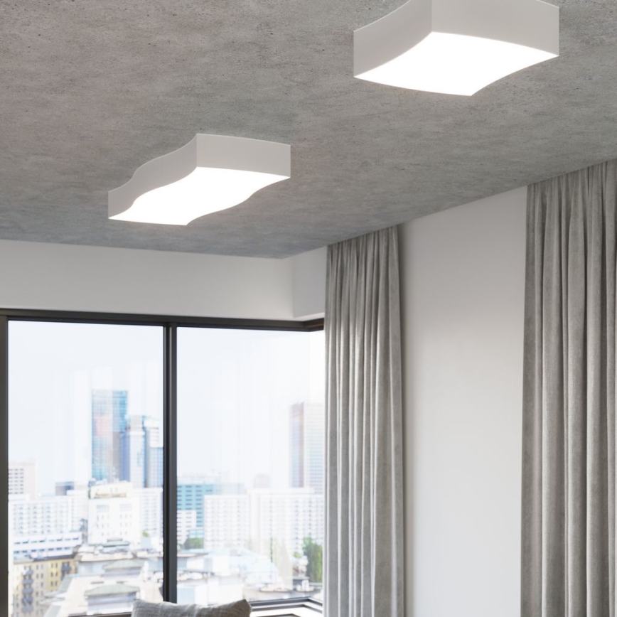 Ceiling light SQUARE 6xE27/60W/230V white