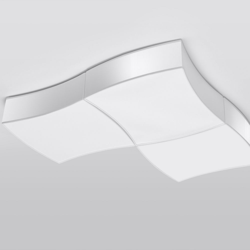 Ceiling light SQUARE 6xE27/60W/230V white