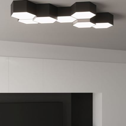 Ceiling light SUNDE 2xE27/60W/230V 15,5 cm black