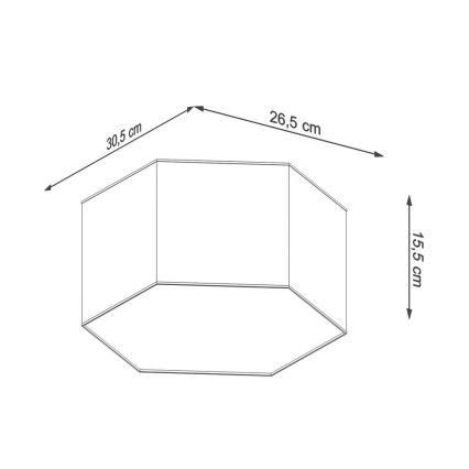Ceiling light SUNDE 2xE27/60W/230V 15,5 cm black