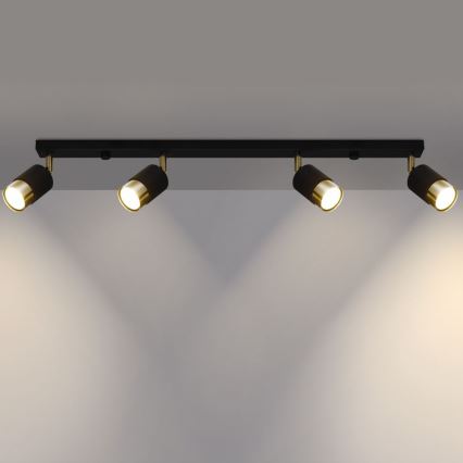 Spotlight NERO 4xGU10/40W/230V black/golden