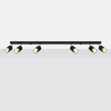 Spotlight NERO 6xGU10/40W/230V black/golden