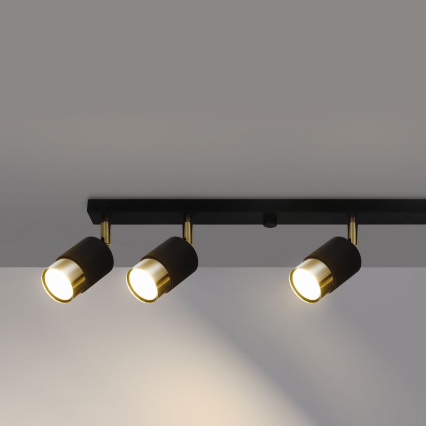Spotlight NERO 6xGU10/40W/230V black/golden