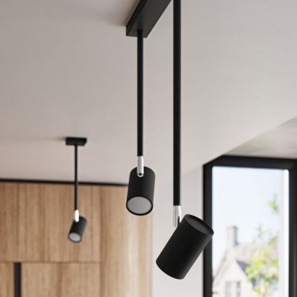 Chandelier on a pole NORANO 1xGU10/40W/230V black