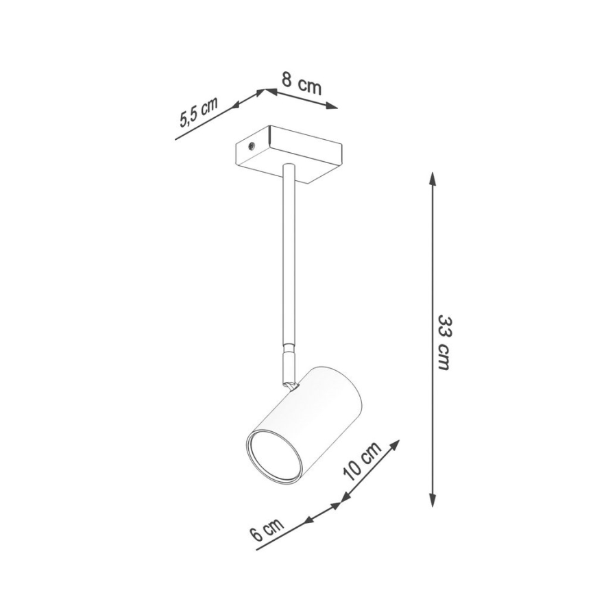 Chandelier on a pole NORANO 1xGU10/40W/230V black