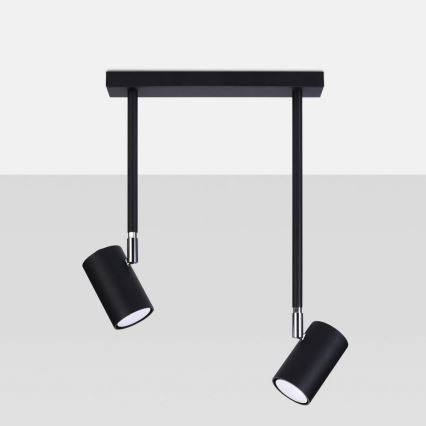 Chandelier on a pole NORANO 2xGU10/40W/230V black