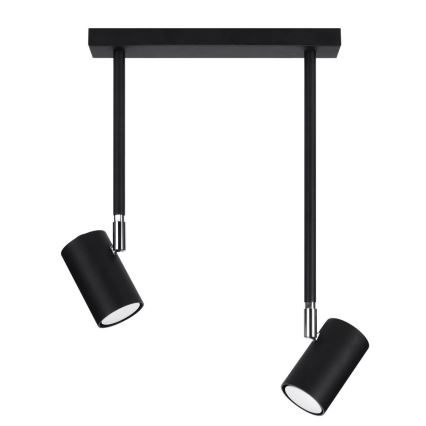 Chandelier on a pole NORANO 2xGU10/40W/230V black