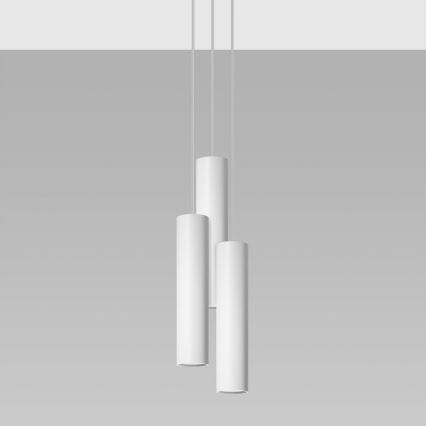 Chandelier on a string LAGOS 3xGU10/10W/230V white