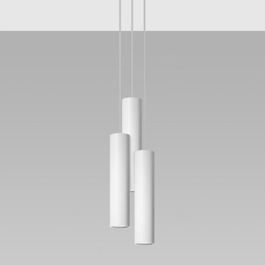 Chandelier on a string LAGOS 3xGU10/10W/230V white