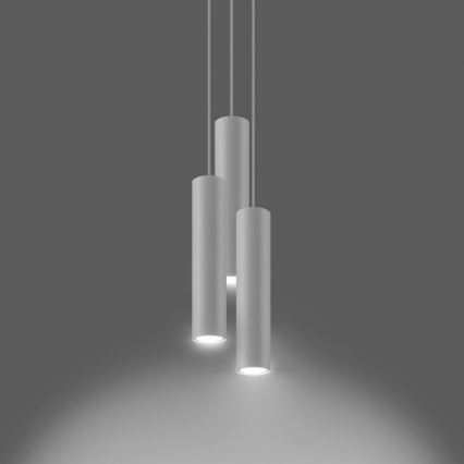 Chandelier on a string LAGOS 3xGU10/10W/230V white
