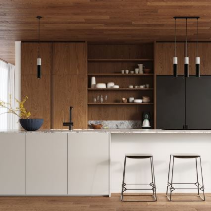Chandelier on a string BORGIO 3xGU10/40W/230V concrete/metal black