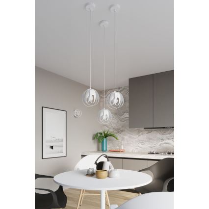 Surface-mounted chandelier TULOS 1xE27/60W/230V white