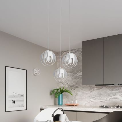 Chandelier on a string TULOS 1xE27/60W/230V white