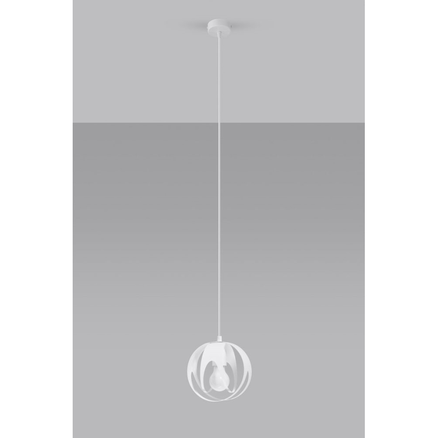 Chandelier on a string TULOS 1xE27/60W/230V white