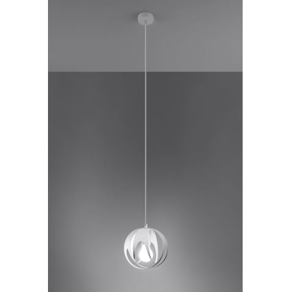 Chandelier on a string TULOS 1xE27/60W/230V white