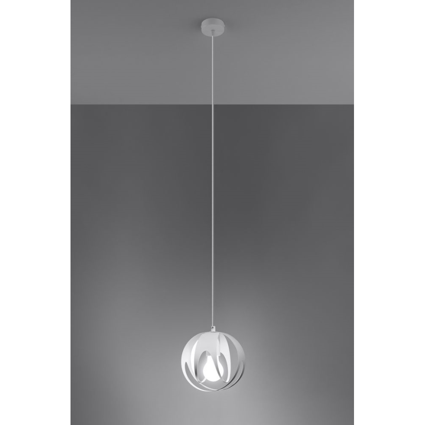 Chandelier on a string TULOS 1xE27/60W/230V white
