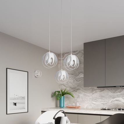 Chandelier on a string TULOS 3xE27/60W/230V white