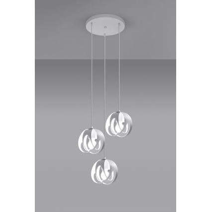 Chandelier on a string TULOS 3xE27/60W/230V white