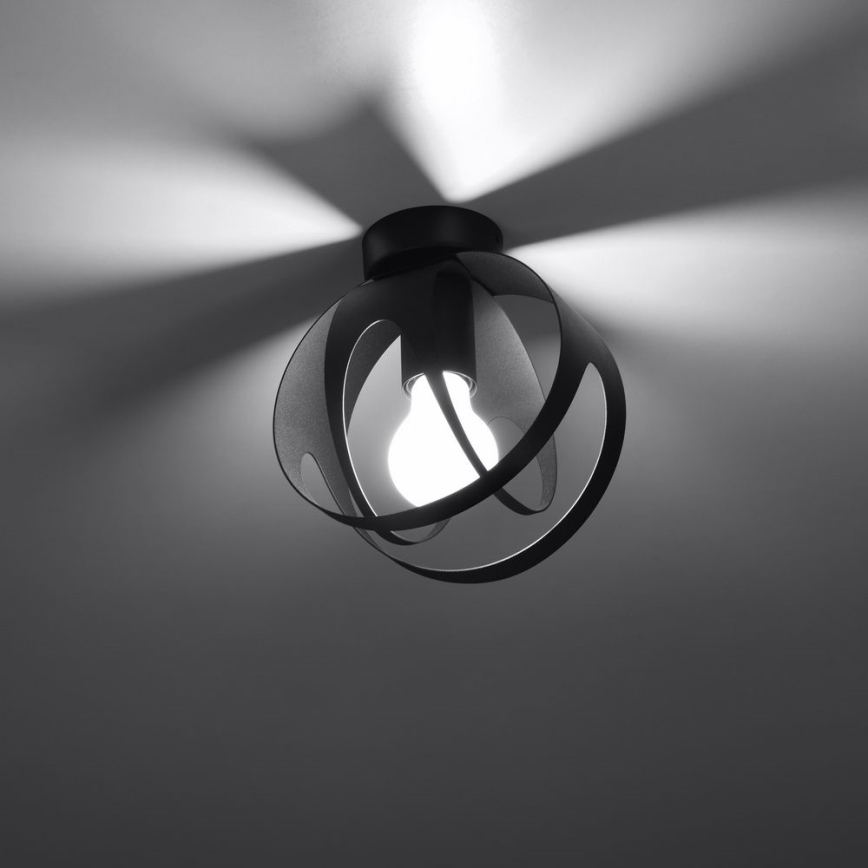 Surface-mounted chandelier TULOS 1xE27/60W/230V black