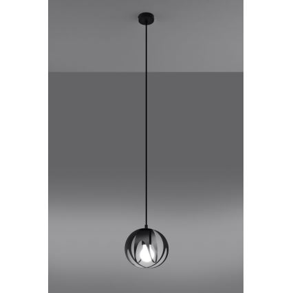 Chandelier on a string TULOS 1xE27/60W/230V black