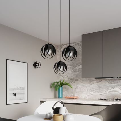 Chandelier on a string TULOS 3xE27/60W/230V black
