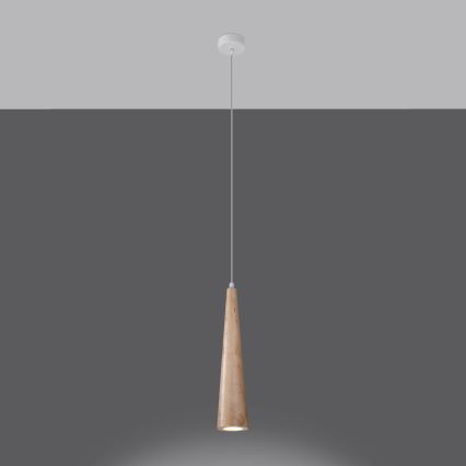 SULA cable-hung pendant lamp 1xGU10/10W/230V Ø 8 cm, beige