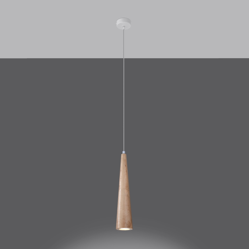 SULA cable-hung pendant lamp 1xGU10/10W/230V Ø 8 cm, beige