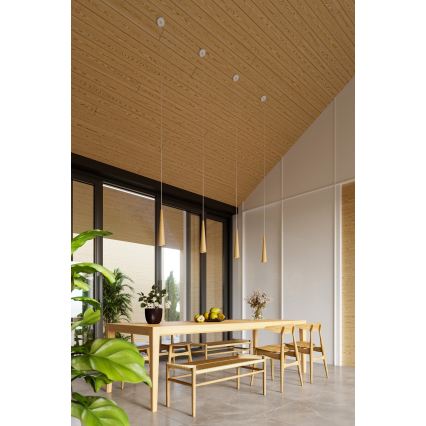 SULA cable-hung pendant lamp 1xGU10/10W/230V Ø 8 cm, beige