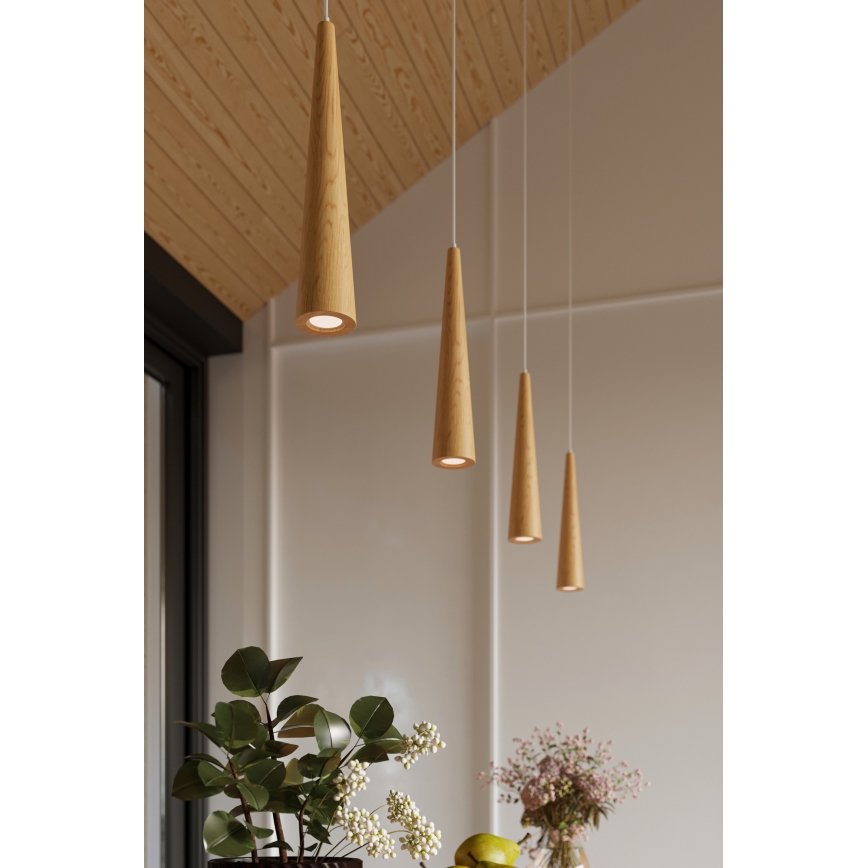 SULA cable-hung pendant lamp 1xGU10/10W/230V Ø 8 cm, beige