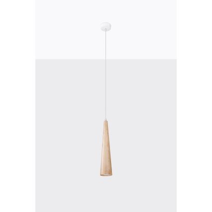 SULA cable-hung pendant lamp 1xGU10/10W/230V Ø 8 cm, beige