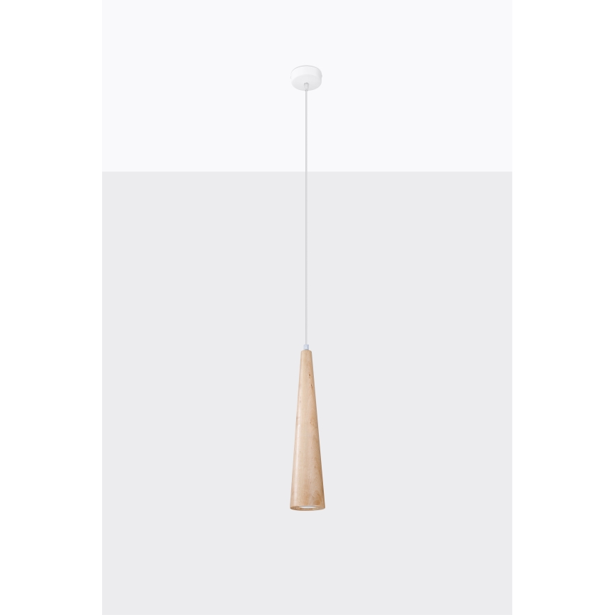 SULA cable-hung pendant lamp 1xGU10/10W/230V Ø 8 cm, beige