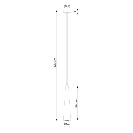 SULA cable-hung pendant lamp 1xGU10/10W/230V Ø 8 cm, beige