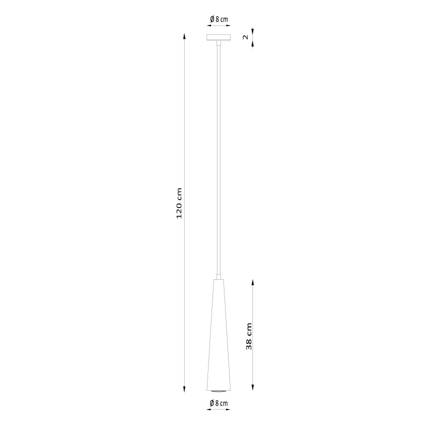 SULA cable-hung pendant lamp 1xGU10/10W/230V Ø 8 cm, beige