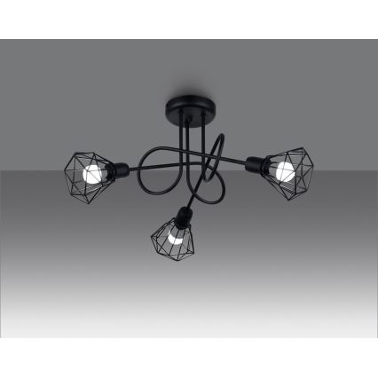 Chandelier on a pole ARTEMIS 3xE14/40W/230V black