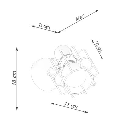 Wall spotlight BELUCI 1xE14/40W/230V white