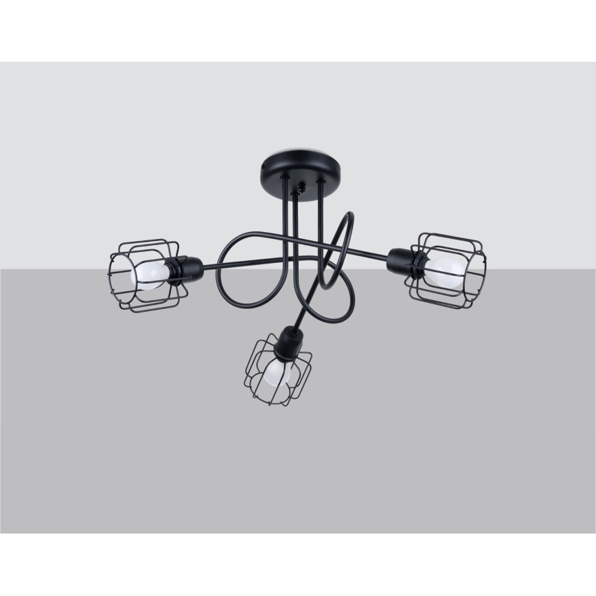 Chandelier on a pole BELUCI 3xE14/40W/230V black