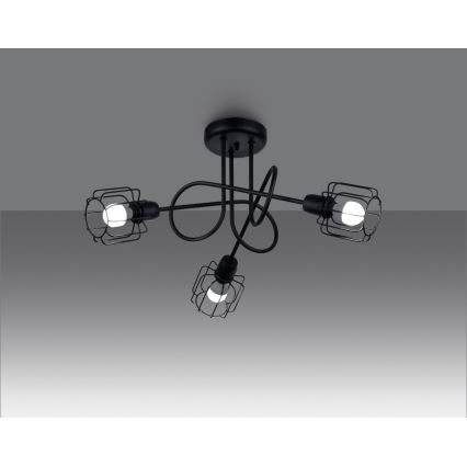 Chandelier on a pole BELUCI 3xE14/40W/230V black