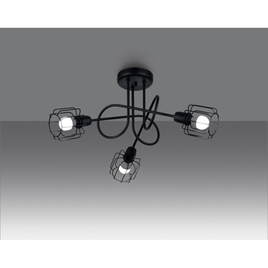 Chandelier on a pole BELUCI 3xE14/40W/230V black