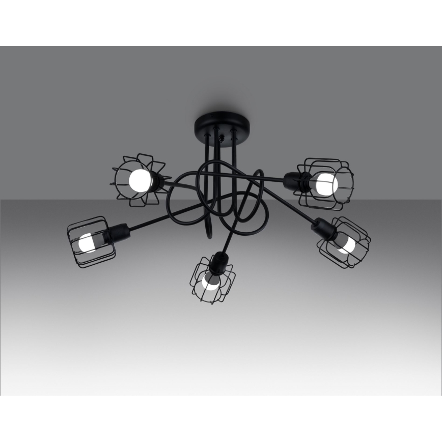 Chandelier on a pole BELUCI 5xE14/40W/230V black