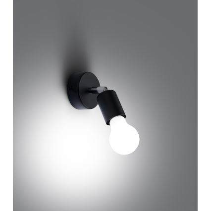 Wall spotlight FORNES 1xE27/60W/230V black