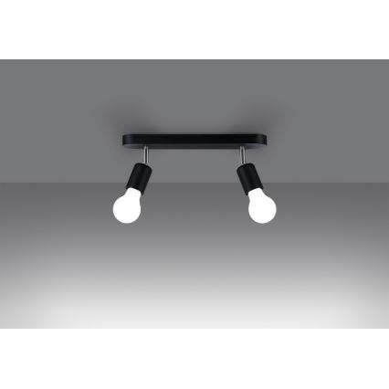 Spotlight FORNES 2xE27/60W/230V black