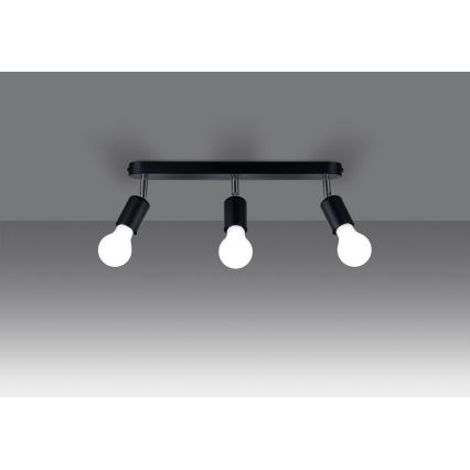 Spotlight FORNES 3xE27/60W/230V black
