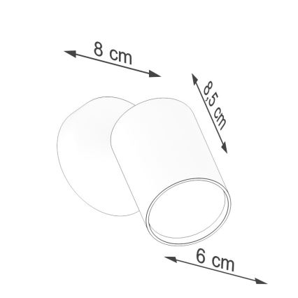 Wall spotlight LEMMI 1xGU10/40W/230V white