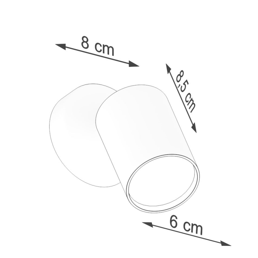 Wall spotlight LEMMI 1xGU10/40W/230V white