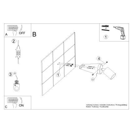 Wall spotlight LEMMI 1xGU10/40W/230V white