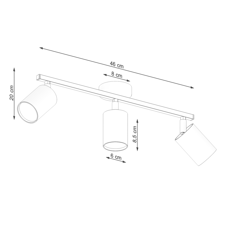 Spotlight LEMMI 3xGU10/40W/230V white